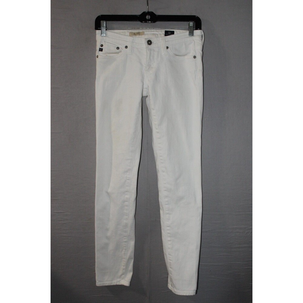 AG Adriano Goldschmied Jeans Womens 24R White The Stilt Cigarette Leg